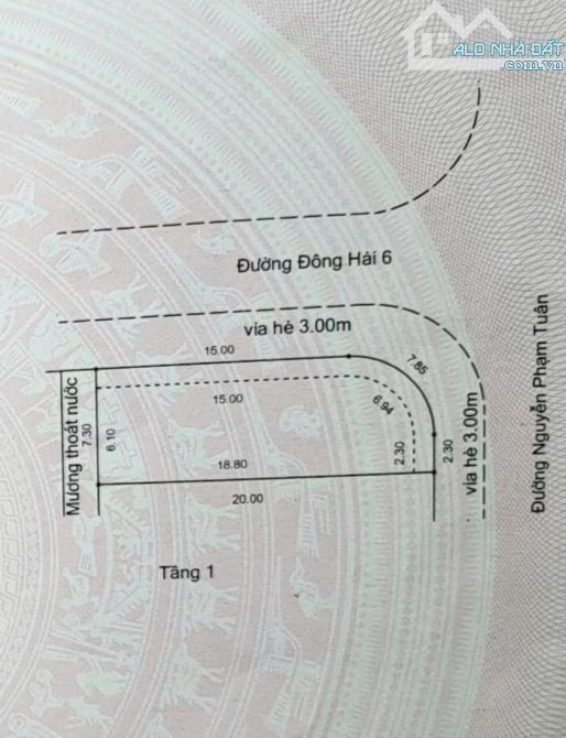 Bán lô đất 280m ngang 14m 2 mặt tiền đường Nguyễn Phạm Tuân sát Biển Tân Trà  chỉ 18,5  tỷ - 5