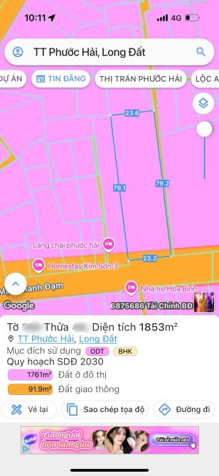 MẶT TIỀN MẠC THANH ĐẠM - THỊ TRẤN PHƯỚC HẢI - BRVT; CÁCH BIỂN CHỈ 1KM - 5