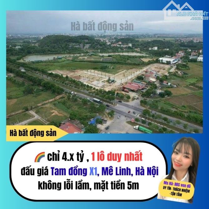 ĐẤT ĐẤU GIÁ Tam Đồng – Mê Linh – Hà Nội , đường 100 mét con đường huyết mạch của Mê Linh