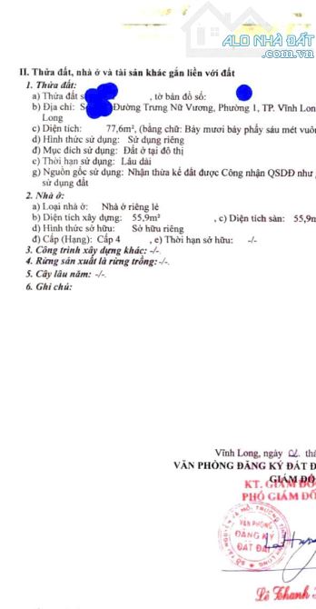 CẦN CHUYỂN NHƯỢNG CĂN NHÀ MẶT TIỀN ĐƯỜNG TRƯNG NỮ VƯƠNG, NGAY TRUNG TÂM, PHƯỜNG 1, T. VĨNH