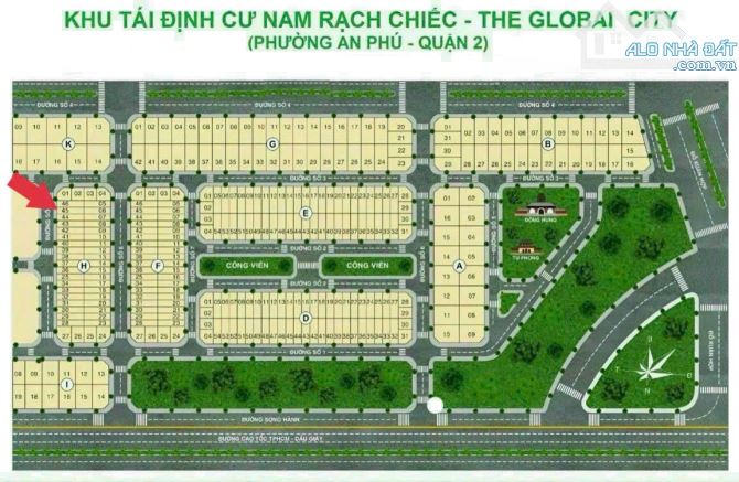 Bán đất An Phú đường Đỗ Xuân Hợp dự án Sân Golf Rạch Chiếc Quận 2 cũ (100m2) 190 tr/m2