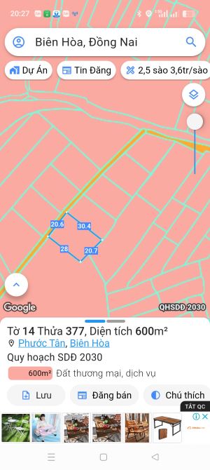 Bán 2,6 sào TMDV Phước Tân ngay Võ Nguyên Giáp, Biên Hòa - 1
