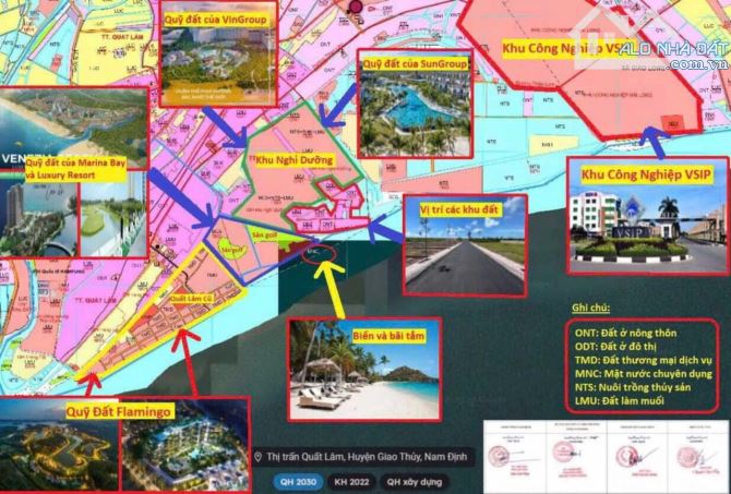 Bán trong tháng đất thị trấn Quất Lâm 71.5m2 mt4.5m đường ô tô giá đầu tư nhỉnh 1 tỷ - 2