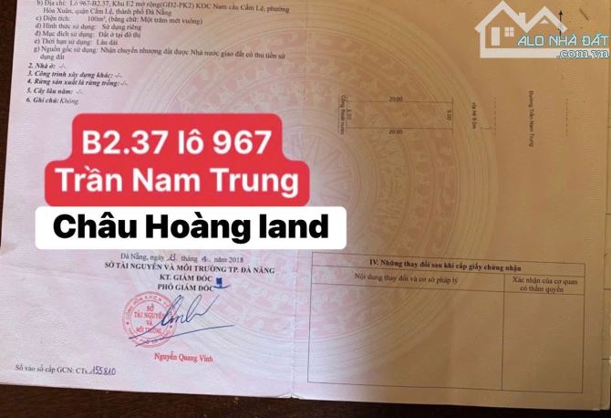 Bán 2 lô liền kề Trần Nam Trung, Hoà Xuân, Đà nẵng, đường thông dài, con đường rộng 15m - 2