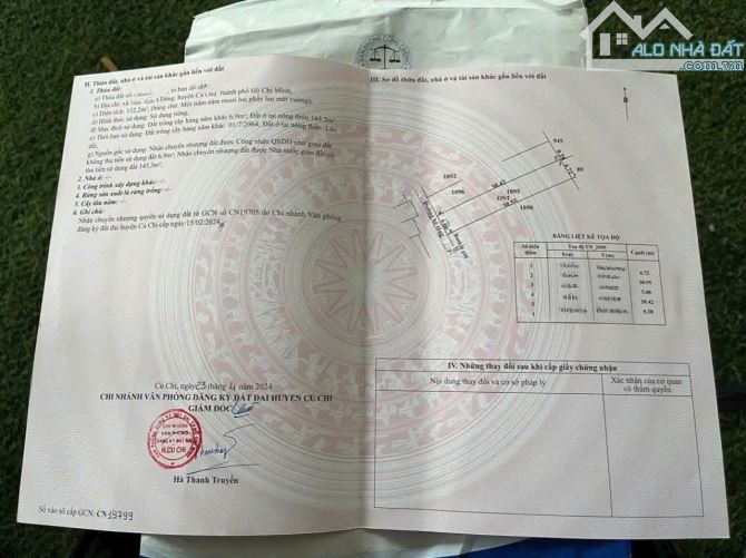 Cần bán đất 152m2 Tỉnh Lộ 15, Tân Thạnh Đông Củ Chi giá 1 tỷ 150 triệu - 3