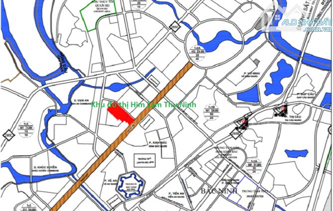 BÁN ĐẤT KĐT HIM LAM THỤ NINH, VẠN AN, TP BẮC NINH - CẠNH VIN HOÀ LONG - 81M2 - 7 TỶ - 5