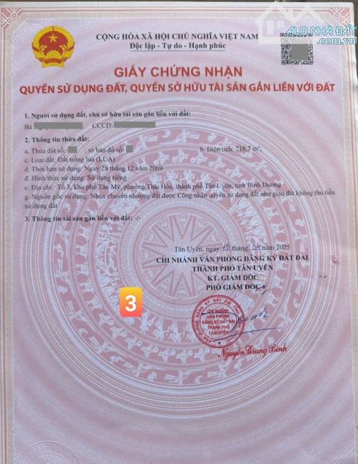 Bán đất 41x25m, hẻm ĐT.747A p. Thái Hòa gần Chợ Tân Ba - 5