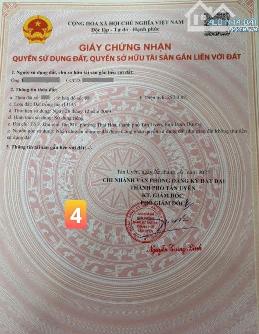 Bán đất 41x25m, hẻm ĐT.747A p. Thái Hòa gần Chợ Tân Ba - 7