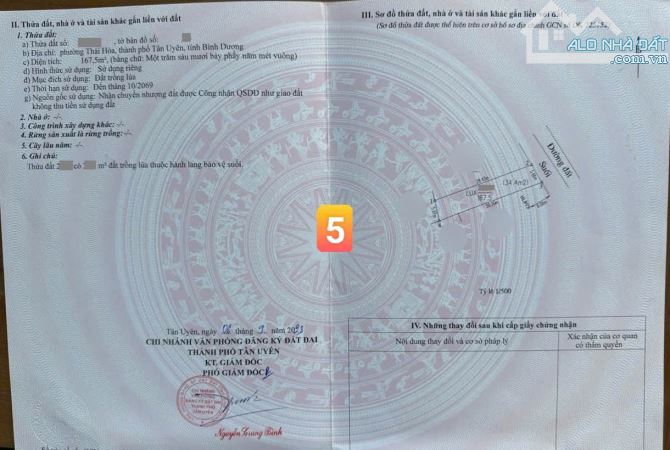 Bán đất 41x25m, hẻm ĐT.747A p. Thái Hòa gần Chợ Tân Ba - 8