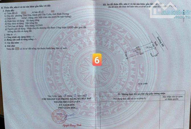 Bán đất 41x25m, hẻm ĐT.747A p. Thái Hòa gần Chợ Tân Ba - 9