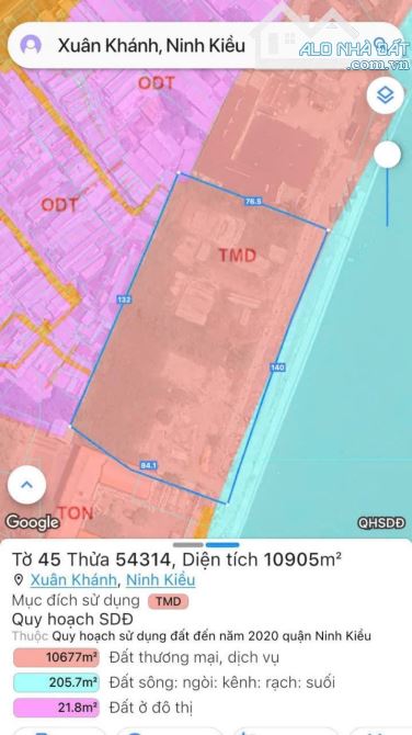 Quỹ Đất Mặt Tiền Sông 140m Xuân Khánh, Ninh Kiều, Cần Thơ