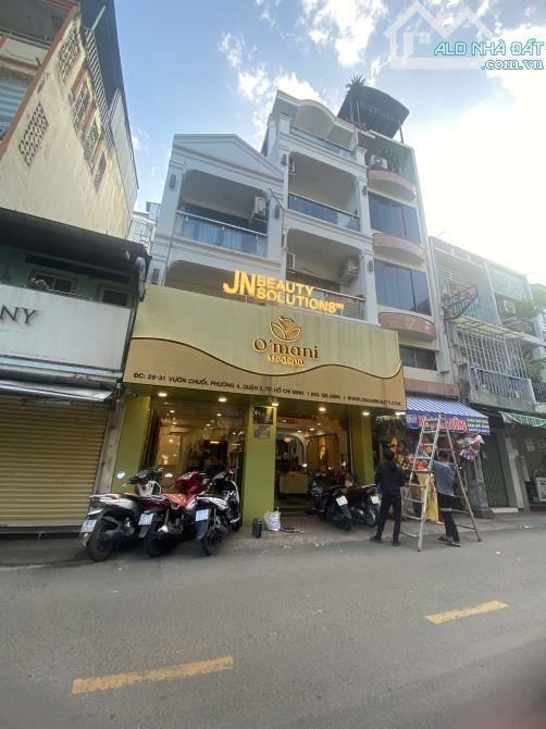 Măt tiền Nguyễn Đình Chiểu P4 Quận 3 -DT 6,1x10m kc 5 tầng giá bán 25 tỷ, hđ thuê 40 triệu