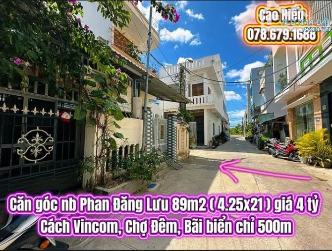 💥Căn góc nb Phan Đăng Lưu 89m2 ( 4.25x21 ) giá 4 tỷ. Nhà trung tâm Tuy Hoà