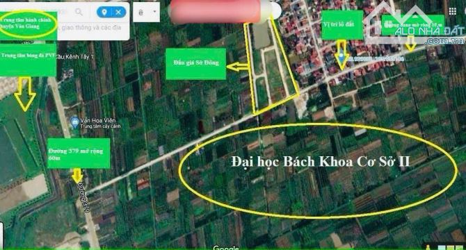 Suất đấu giá Sở Đông 97m vừa giá tốt nhất, sát dự án đại học Bách Khoa 2 và hv bóng đá PVF