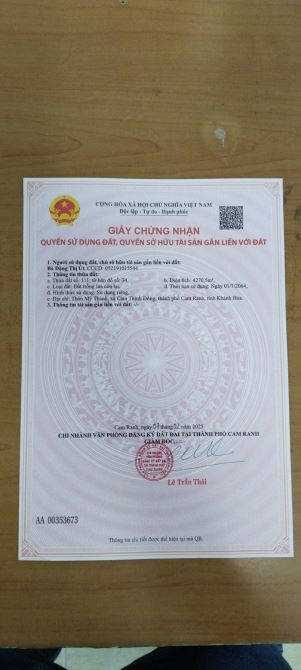 4270m2 đất lúa tư nhân bám đường bê tông 4m Cam Thịnh Đông, Cam Ranh
