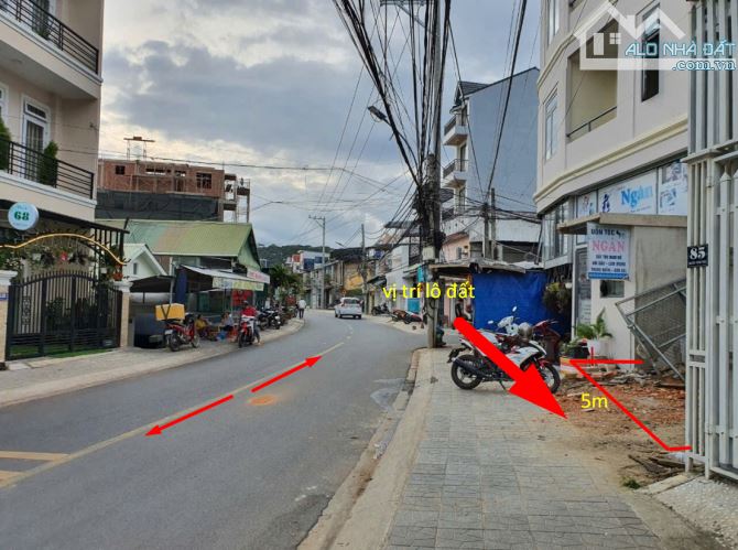 Lô đất có mặt tiền đường Nguyễn Trung Trực, phường 4, thành phố Đà Lạt, nằm trong kqh