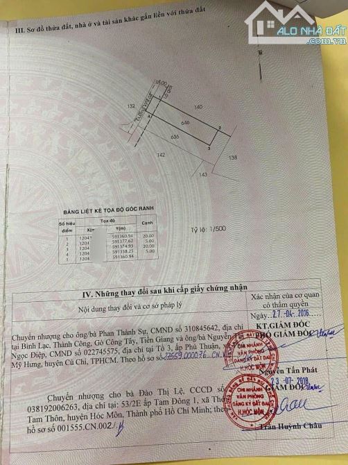 Bán Nhanh Nhanh căn nhà ở Lý Thường Kiệt Hóc Môn Sổ Hồng Riêng 100m2 920triệu bao phí - 1