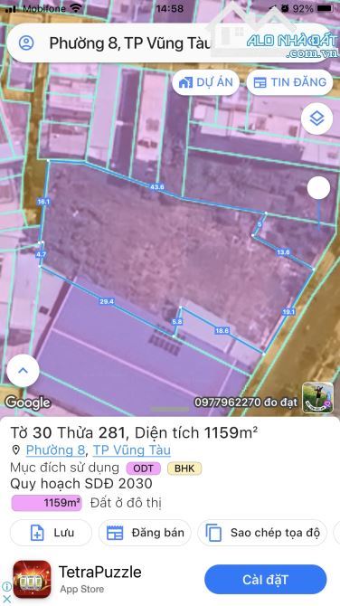 CƠ HỘI SỞ HỮU LÔ ĐẤT ĐẸP S=1159m2 MẶT TIỀN NGUYỄN THỊ MINH KHAI- GẦN BÃI SAU- 81 TỶ - 2