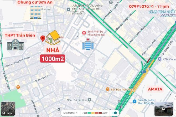 CẦN BÁN GẤP 2 LÔ ĐẤT FULL THỔ CƯ TRUNG TÂM BIÊN HÒA SỔ RIÊNG CHÍNH CHỦ (giảm còn 19,5) - 2