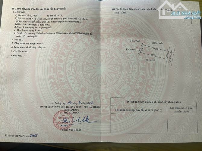 Bán 2 lô đất tại Đông Sơn- Thuỷ Nguyên - Hải Phòng ✅ đường thông - 2