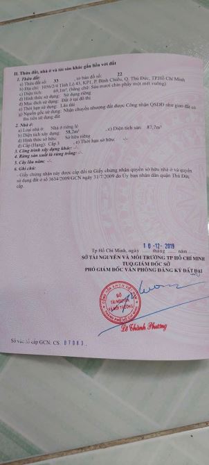Bán nhà hẻm Ô tô đường DT43 phường Bình Chiểu gần chợ Thủ Đức (69m2) 4.2 tỷ - 5