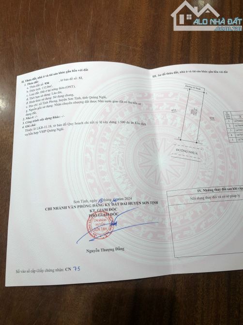 bán lô đất khu LKB KHU HỖN HỢP VISIP TỊNH PHONG TRỤC ĐƯỜNG NỐI THẲNG QUỐC LỘ