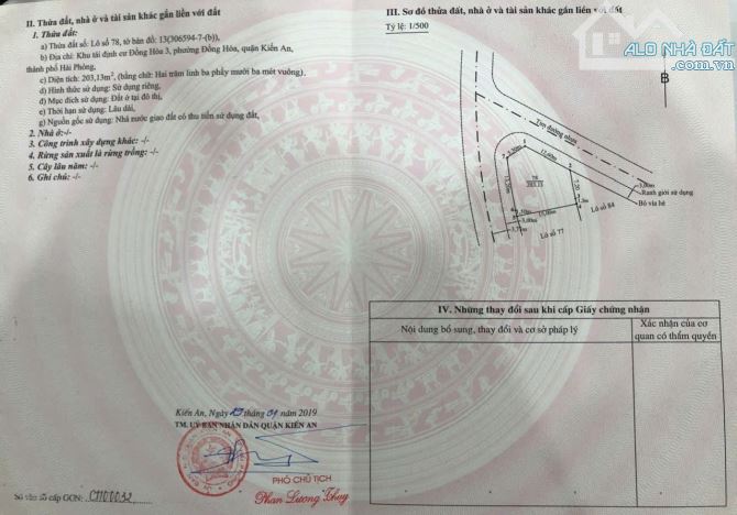 Bán đất biệt thự TĐC Đồng Hòa 3, tuyến 2 Bùi Viện, Kiến An, Hải Phòng