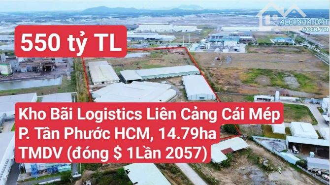 M&A Kho Bãi Logistics 15ha MT Đường Số 1 Liên Cảng Cái Mép, Tp. Phú Mỹ, BRVT