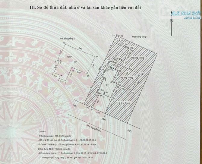 Bán biệt thự mặt phố Nguyễn Du 679m2 x 2 tầng, MT 23m phố chỉ 1 nhà bán đẹp vô cùng - 1