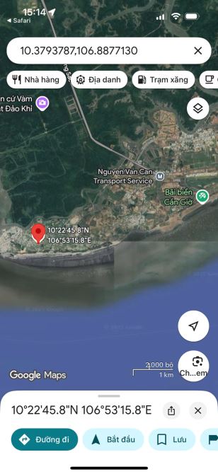 Bán đất đường Duyên Hải, Long Hòa, Cần Giờ: 20 x 50= 1.096m2, giá 18 triệu/m2. - 2
