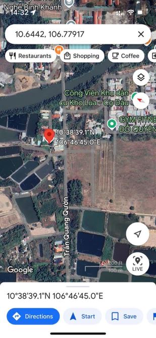 Bán lô đất đường Trần Quang Quờn, Bình Khánh, Cần Giờ 1,5tỷ - 2