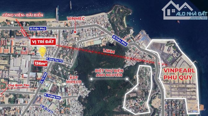 Bán lô đất đẹp 2 mặt tiền Đặng Huy Trứ 136m2 ngang 6m - 2