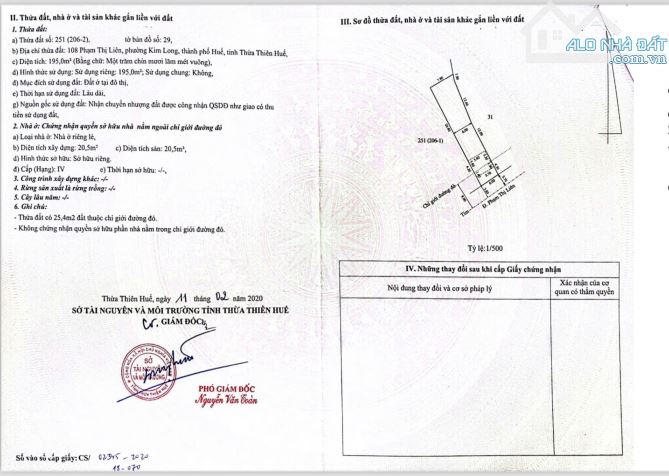 Đất đẹp 195m2 mặt tiền đường Phạm Thị Liên, phường Kim Long, tp Huế, cạnh cầu Nguyễn Hoàng - 3