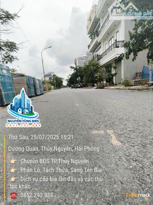 Bán đất tuyến 2 khu D bắc sông cấm, thủy nguyên