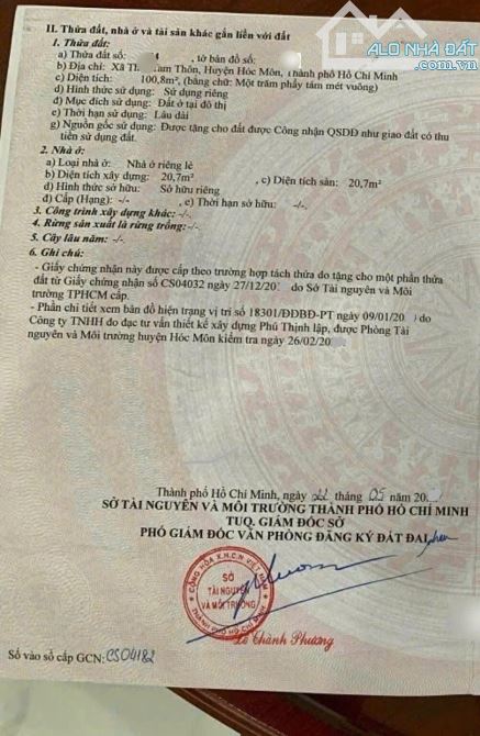Bán gấp căn nhà cấp 4 hẻm Đặng thúc Vình, Hóc Môn, Giá 860 Triệu - 10
