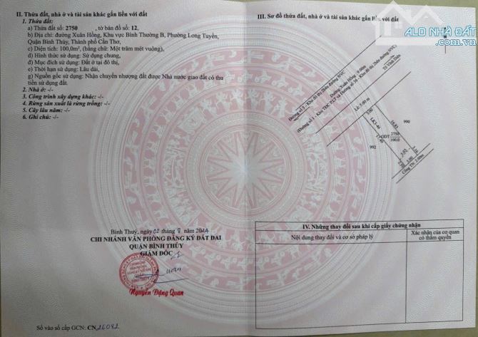 Bán nền đường Xuân Hồng (khu trước) TPCT - 1