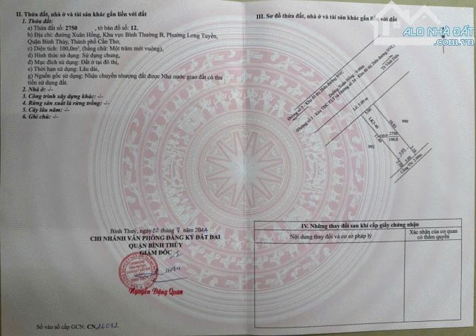 Bán nền đường Xuân Hồng Ds 36 khu TĐC Nguyễn Văn Cừ giá tốt - 1