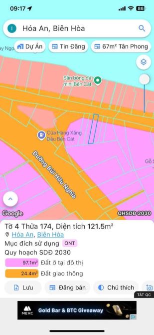 Bán 121m2 đất views sông Đồng Nai ngay cầu Hóa An chỉ 2.99 tỷ - 2