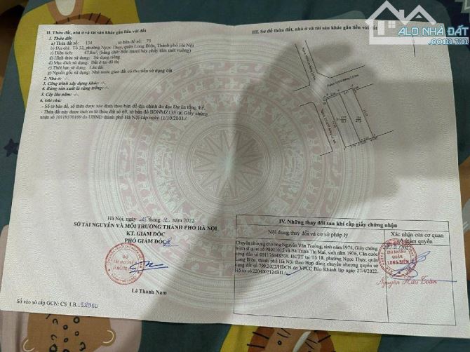 Bán đất Ngọc Thuỵ PHÂN LÔ Ô TÔ TRÁNH, NGÕ THÔNG 50m2, Mt3.5m giá 6.95 tỷ. - 2