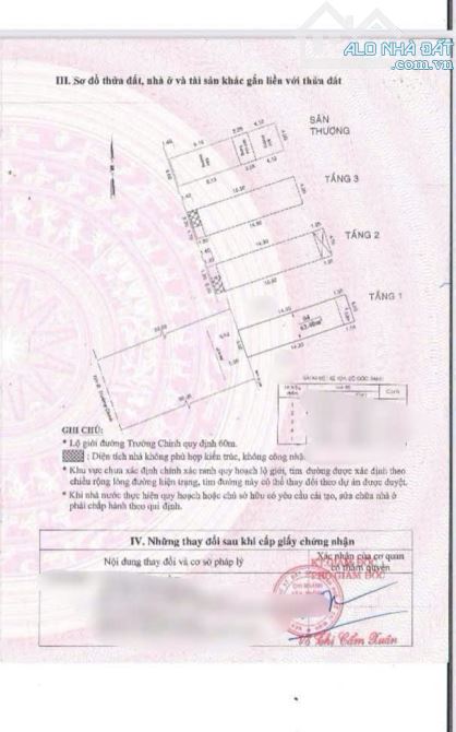 MẶT TIỀN ĐƯỜNG 60M TRƯỜNG CHINH - 4 TẦNG - 64M2 - KHÔNG LỘ GIỚI - GIÁ 15.X TỶ - 3