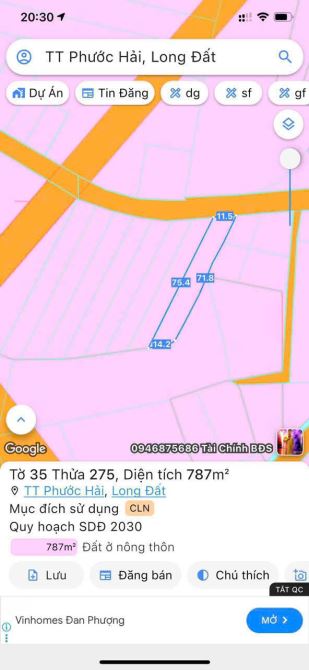 CẦN RA GẤP ĐẤT BIỆT THỰ GIÁ RẺ – THỊ TRẤN PHƯỚC HẢI CHỈ 2 TỶ