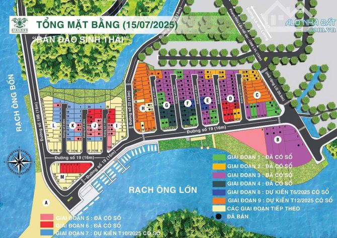 Bán Đất MT đường 16m KDC Gia Long Riverside Nhà Bè 5 x 16,2 Sổ Riêng, XD Tự Do, HT Bank - 1