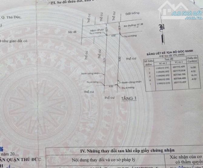 Đất đường 38 P.Hiệp Bình Chánh gần chợ Hiệp Bình. Hẻm xe hơi vào tận đất - 2