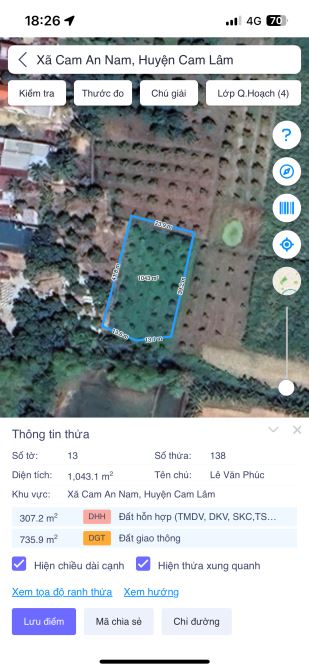 Bán lô đất vườn thôn Vĩnh Trung, xã Cam An Nam - Cam Lâm - Khánh Hoà - 2