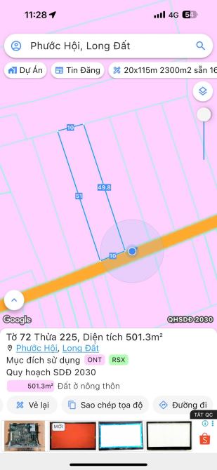 👉 500m2 xã Phước Hải (đất Phước Hội cũ) gần Uỷ ban 🌈 Ngang 10x50m sẵn 160tc - 3