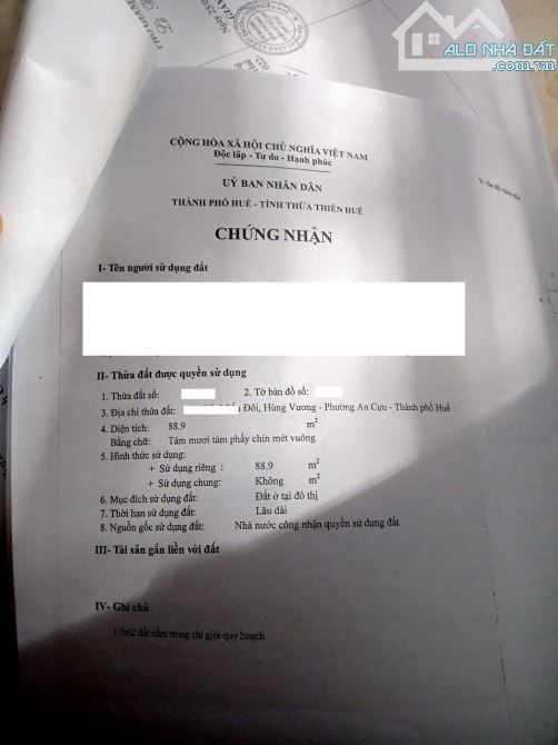 Bán dãy trọ 6 Phòng Kiệt Oto Hùng Vương, An Cựu, TP Huế.!⚡️  - Diện tích: 88m2 ngang 5m hơ - 4