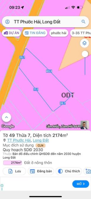 BÁN ĐẤT XÃ PHƯỚC HẢI- TP HỒ CHÍ MINH ; CÁCH BIỂN PHƯỚC HẢI CHỈ 4KM 🌈DT 2179m2 - 4