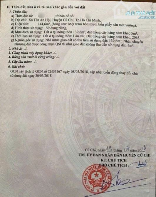 Chú Minh Cần tiền bán căn nhà còn mới. 144m2 ở xã Tân An Hội - Củ Chi giá 750 triệu. - 7