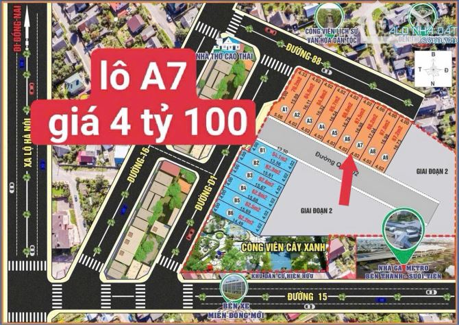 Bán đất dự án KDC Quận 9 cũ đường Xa Lộ Hà Nội gần KDL Suối Tiên (68m2) 4.1 tỷ