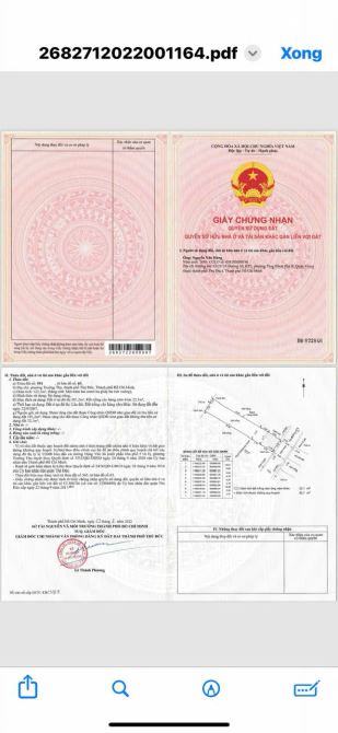 Bán Đất Trường Thọ Hẻm Xe Hơi Đặng Văn Bi DT 125,3m2 Duy Nhất 1 Lô Chỉ 7, Tỷ TL - 1